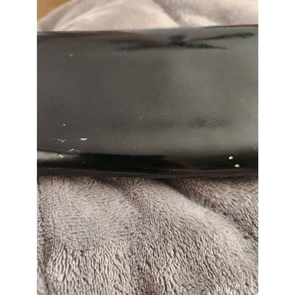 Salvatore Ferragamo Clutch Envelope Wallet Black Leather Gancini Buckle.  AQ2201